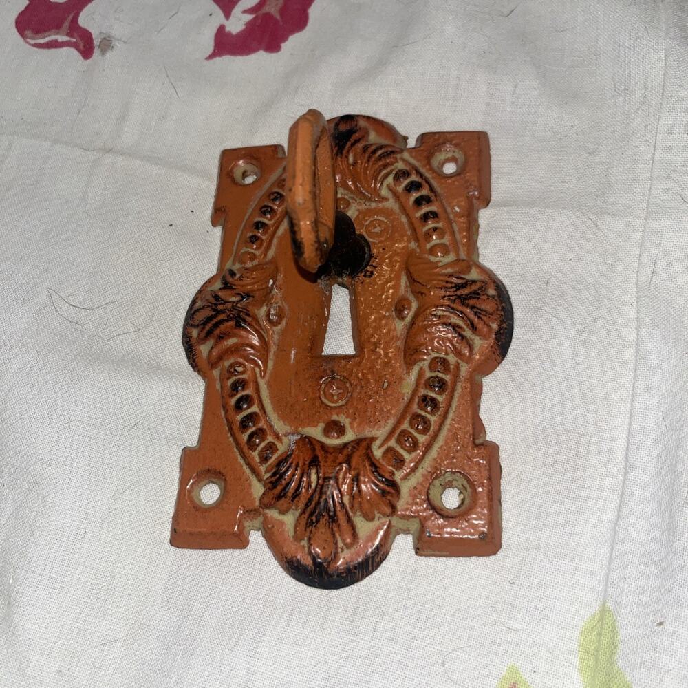 Skeleton Key in Lock Hook Coat Holder Hat Towel Hanger Cast Iron Vintage Style